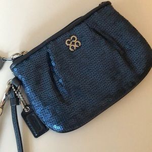 Coach sequins mini wristlet